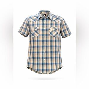 Vintage Karman Men’s Plaid Pearl Snap Pocket Shirt Large READ DESCRIPTIO…​​